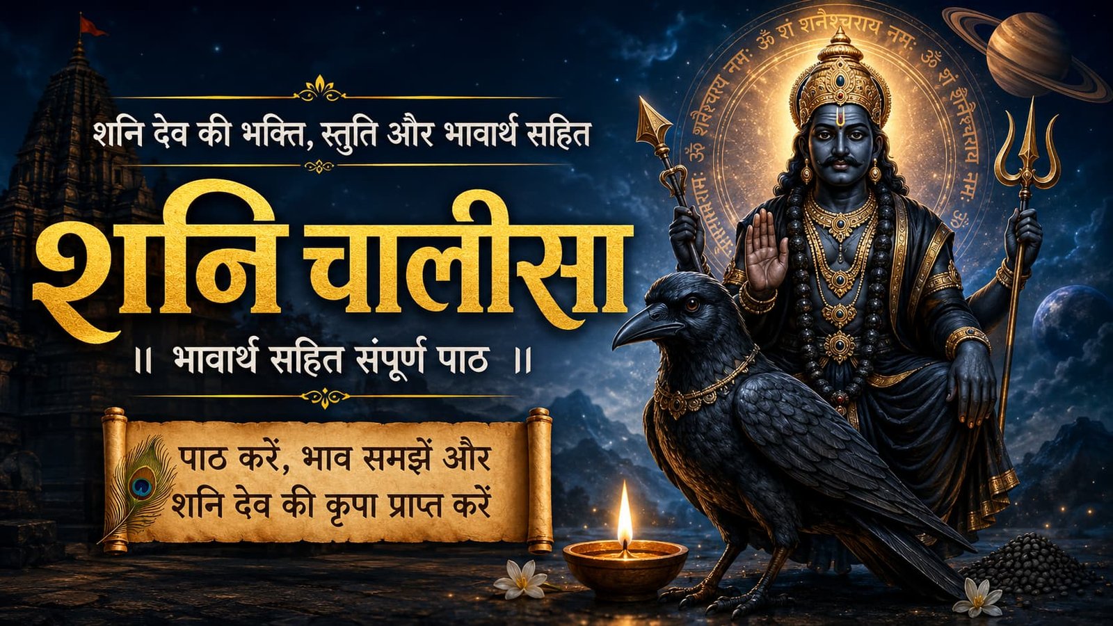 शनि चालीसा भावार्थ सहित - Shani Chalisa with Hindi meaning