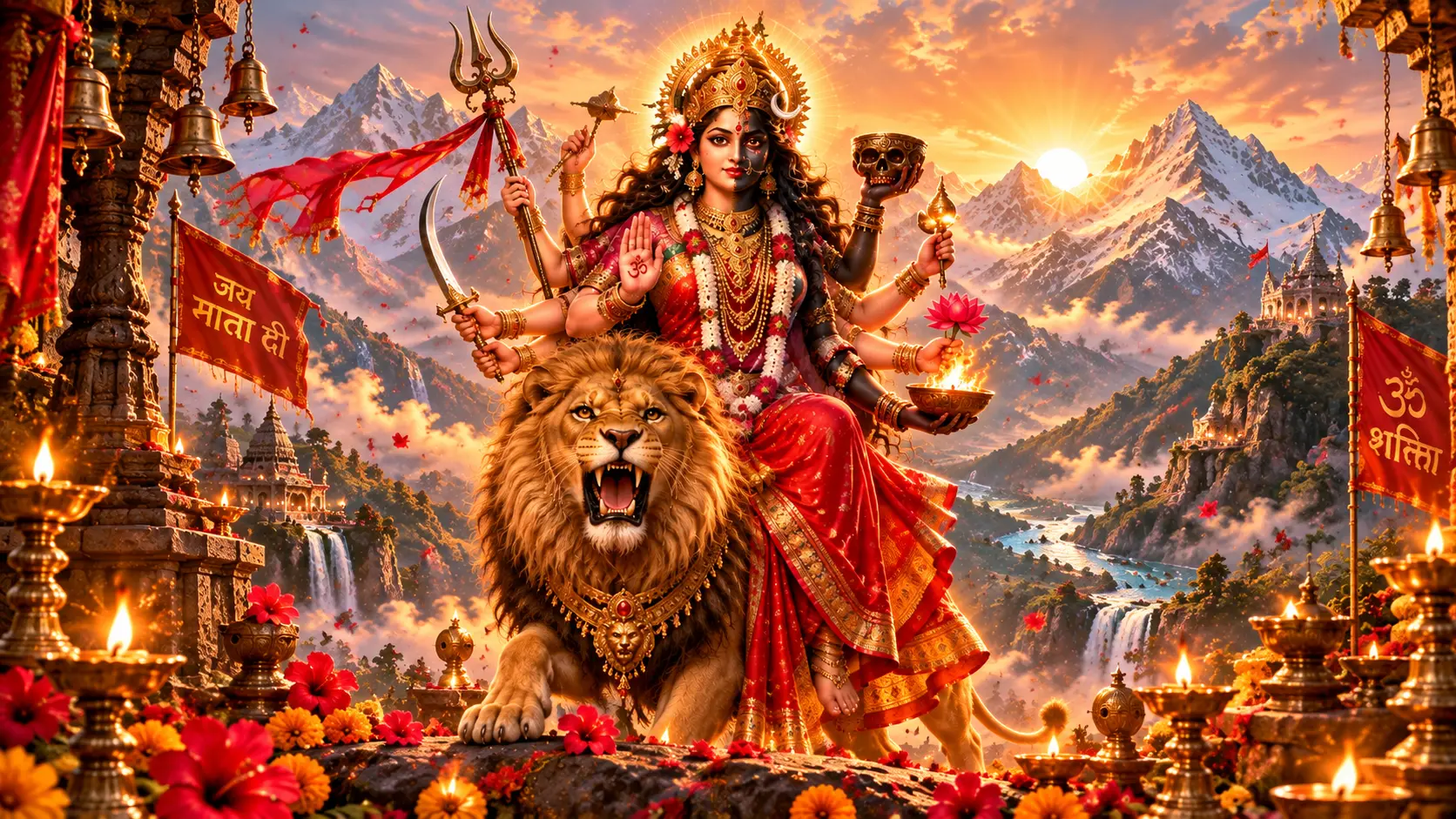 Goddess Durga and Goddess Kali as a single form