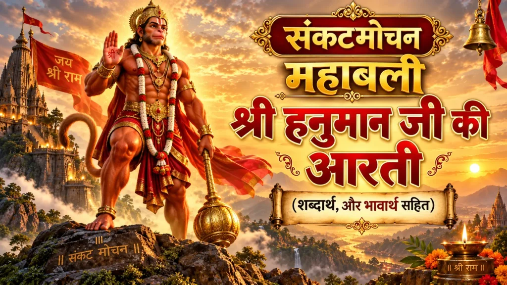 संकटमोचन भगवान श्री Hanuman Ji Ki Aarti कीजै हनुमान लला की के लिए पावन छवि