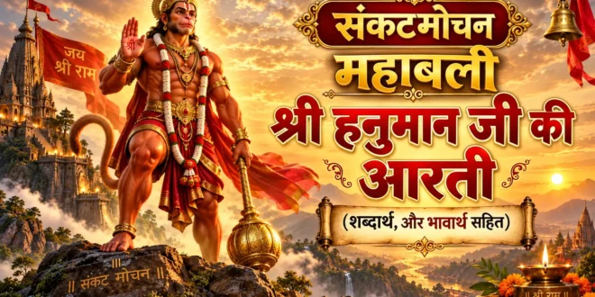 संकटमोचन भगवान श्री Hanuman Ji Ki Aarti कीजै हनुमान लला की के लिए पावन छवि