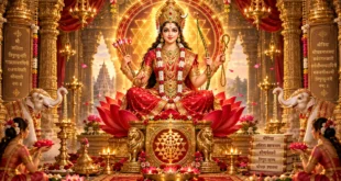 ललिता माता की आरती - माँ ललिता त्रिपुर सुंदरी श्रीयंत्र पर विराजमान दिव्य रूप में