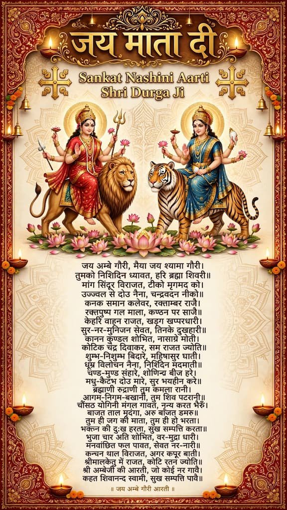 mata rani maa durga ji ko aarti hindi 