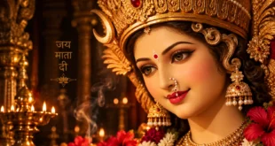 माँ दुर्गा का सुंदर चेहरा और जय माता दी devotional image