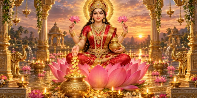 ॐ जय लक्ष्मी माता: धन, ऐश्वर्य और सौभाग्य प्रदाता भगवती महालक्ष्मी का पावन स्वरूप।