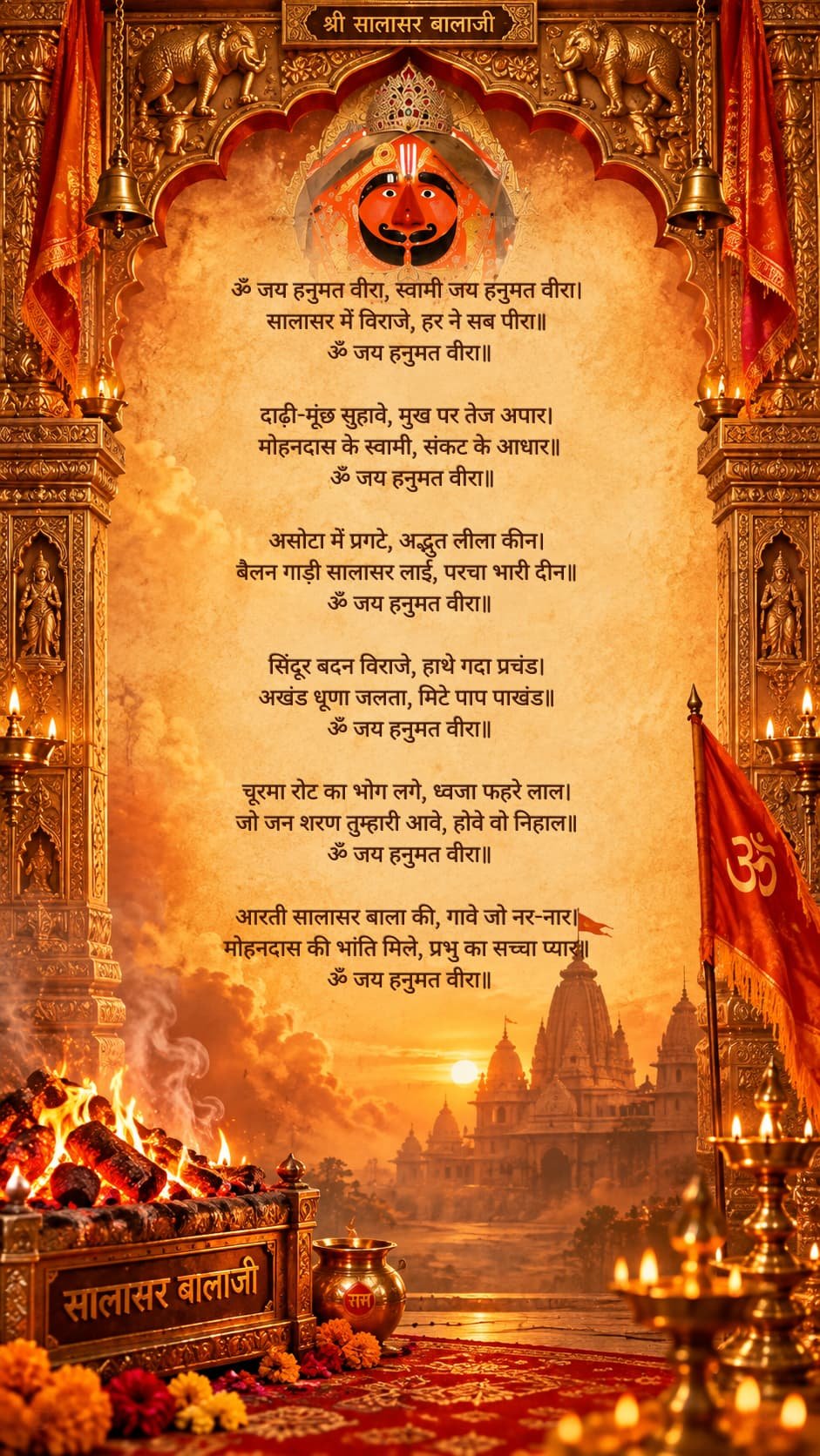 श्री बालाजी आरती स्टेटस बैकग्राउंड