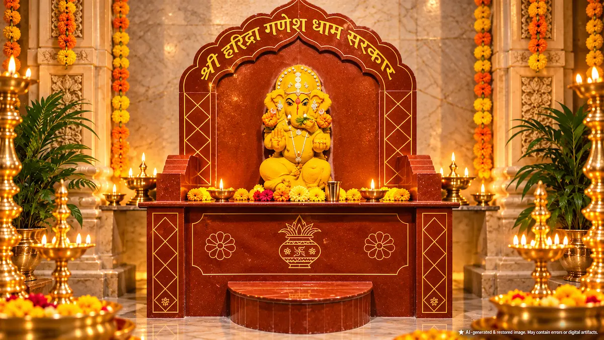 AI-restored Haridra Ganesh Aarti Temple