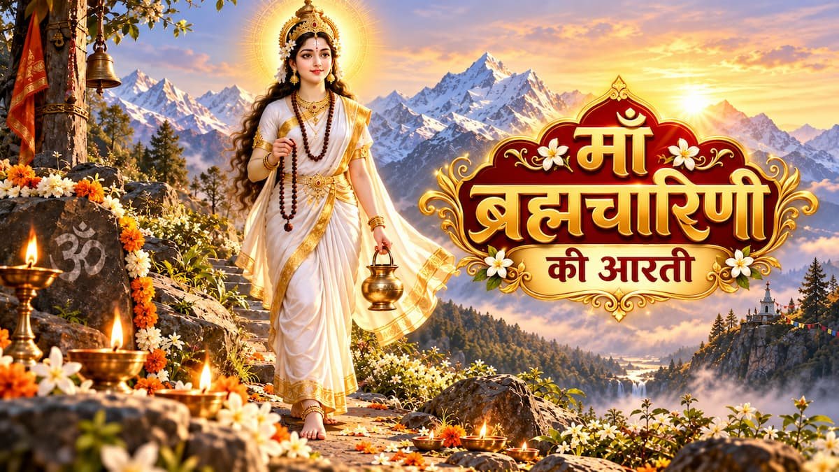 माँ ब्रह्मचारिणी की आरती (Maa Brahmacharini Ki Aarti) द्वितीय नवरात्र तप और संयम स्वरूप