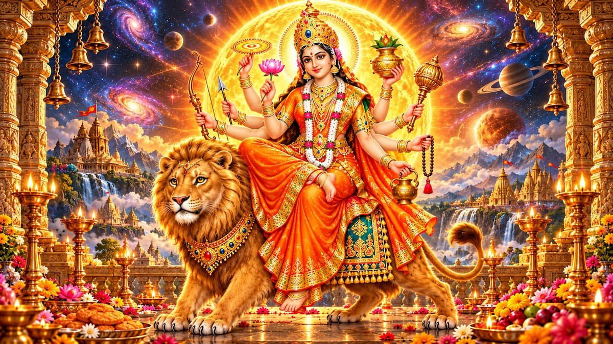 माँ कूष्माण्डा चतुर्थ नवरात्र, ब्रह्मांड रचना व अष्टभुजा स्वरूप