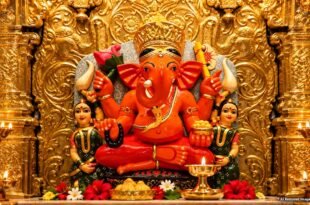 मुंबई के सिद्धिविनायक मंदिर की गणपति जी की मूर्ति की AI Restored Image